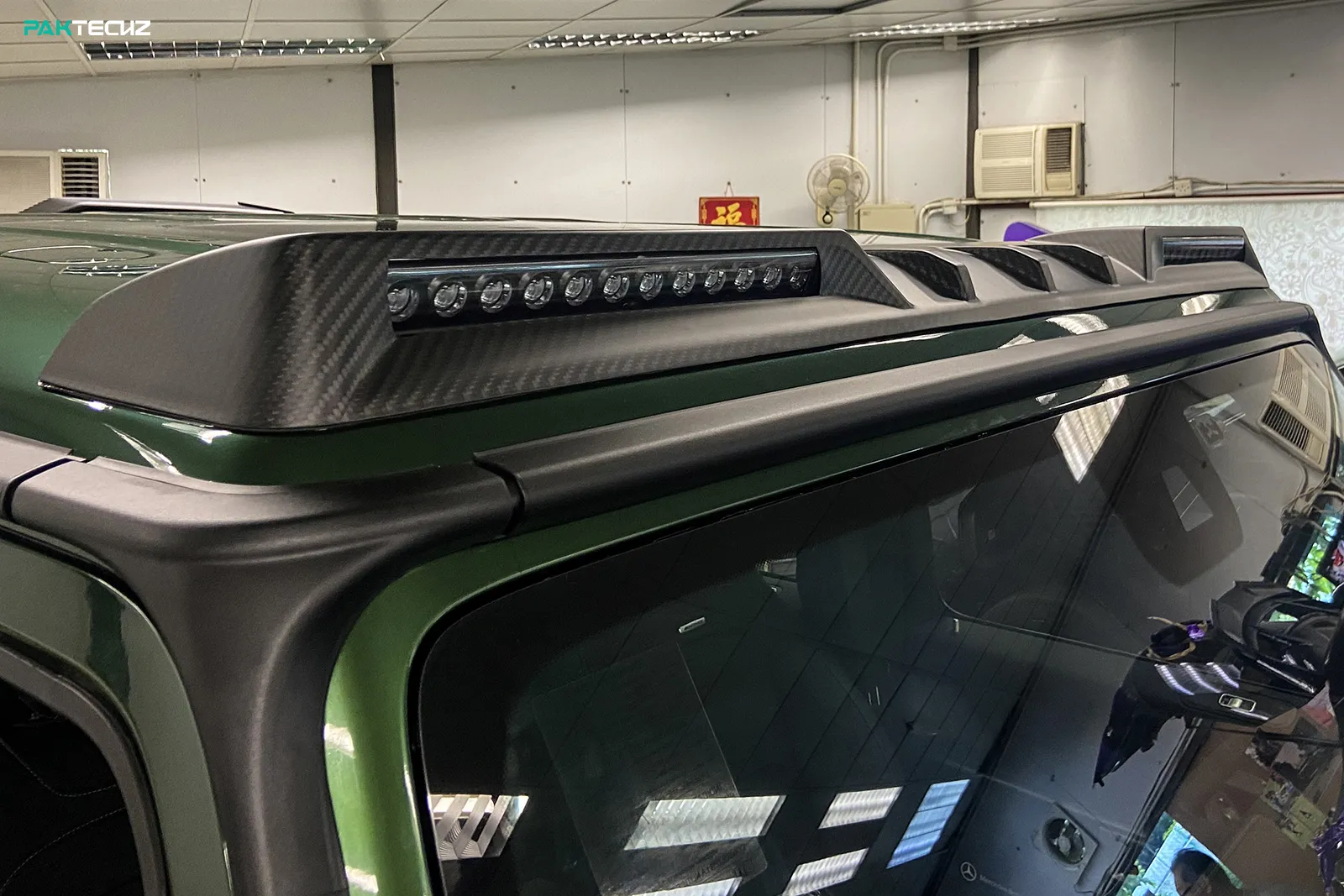 Paktechz Carbon Front Dachspoiler für Mercedes-Benz W464 G63 AMG