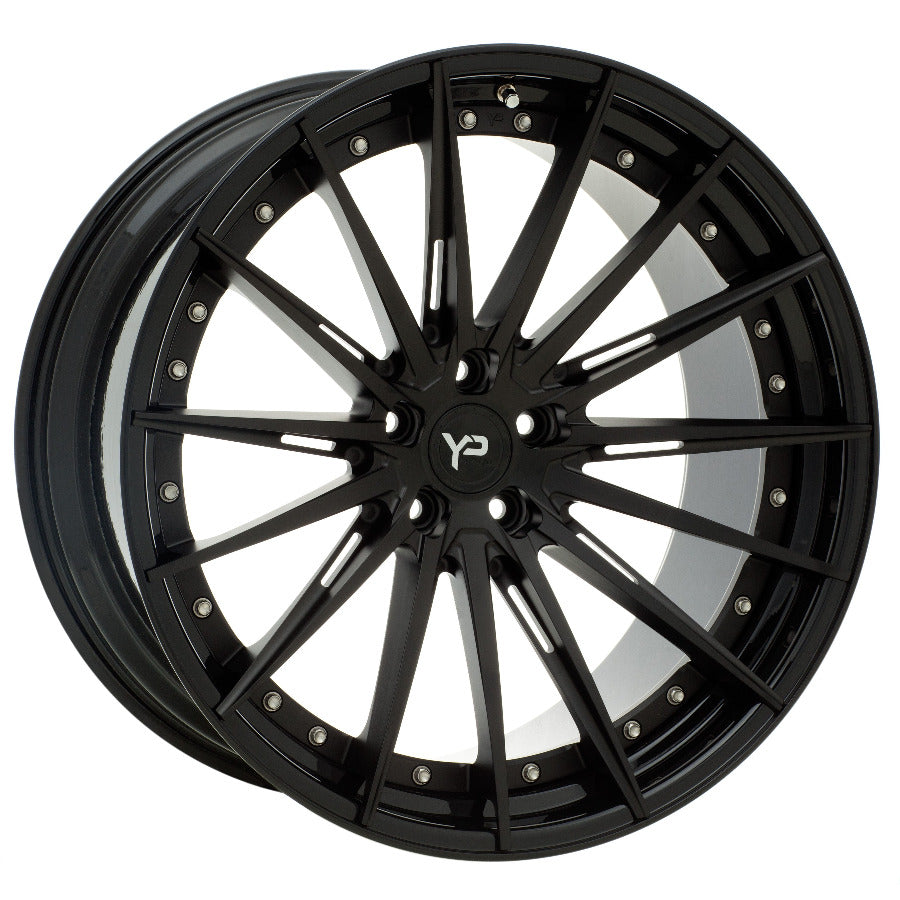 YIDO PERFORMANCE WHEELS | YP 9.2 FORGED | MATTE BLACK/GLOSS BLACK LIP - Turbologic