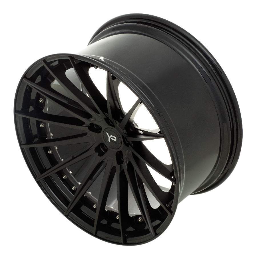 YIDO PERFORMANCE WHEELS | YP 9.2 FORGED | MATTE BLACK/GLOSS BLACK LIP - Turbologic