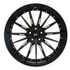 YIDO PERFORMANCE WHEELS | YP 9.2 FORGED | MATTE BLACK/GLOSS BLACK LIP - Turbologic