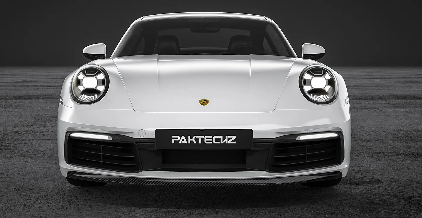 Paktechz Carbon Front Spoilerlippe für Porsche 911 992 Carrera, Carrera S