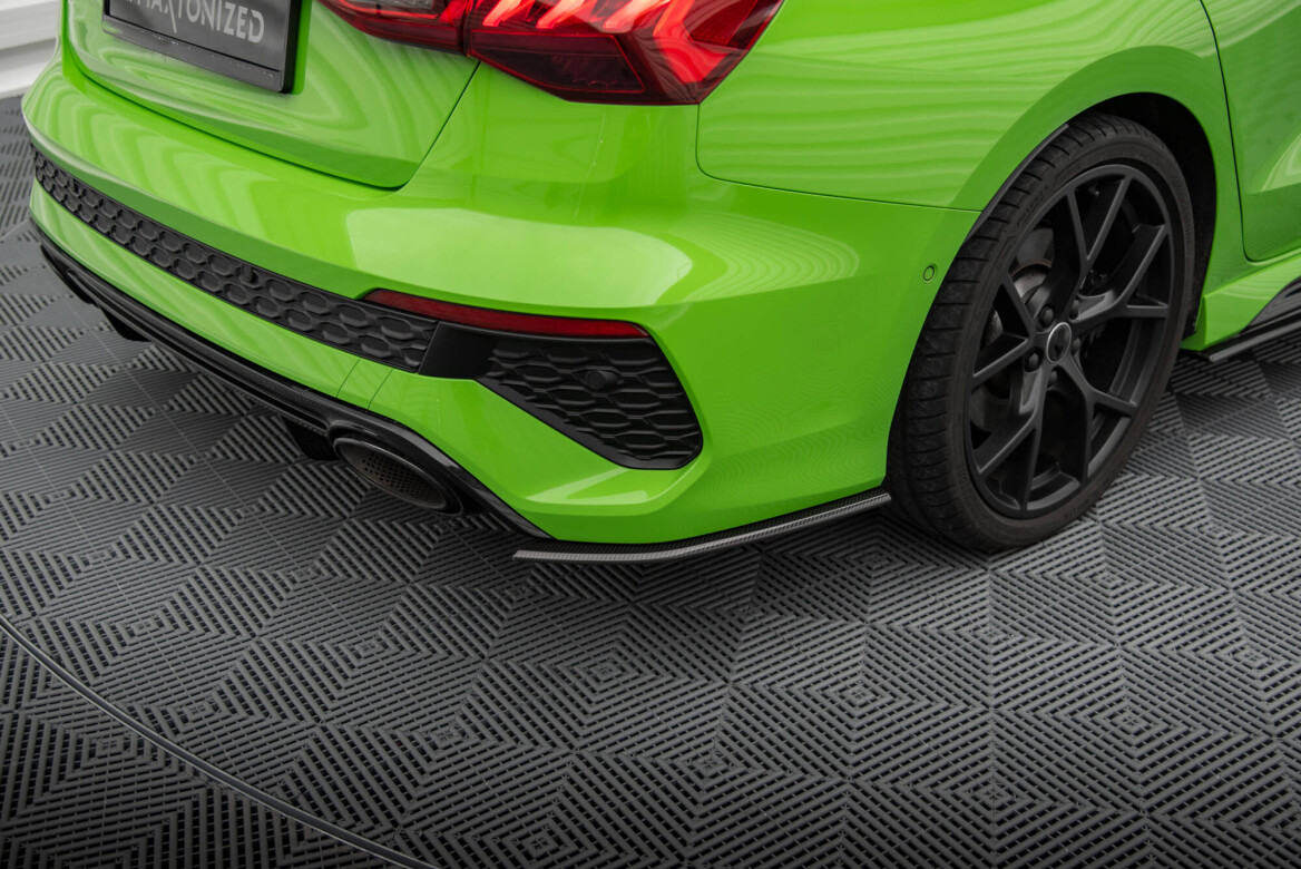 Maxton Design Carbon Fiber Heck Ansatz Flaps Diffusor V.2 passend für Audi RS3 Limousine 8Y