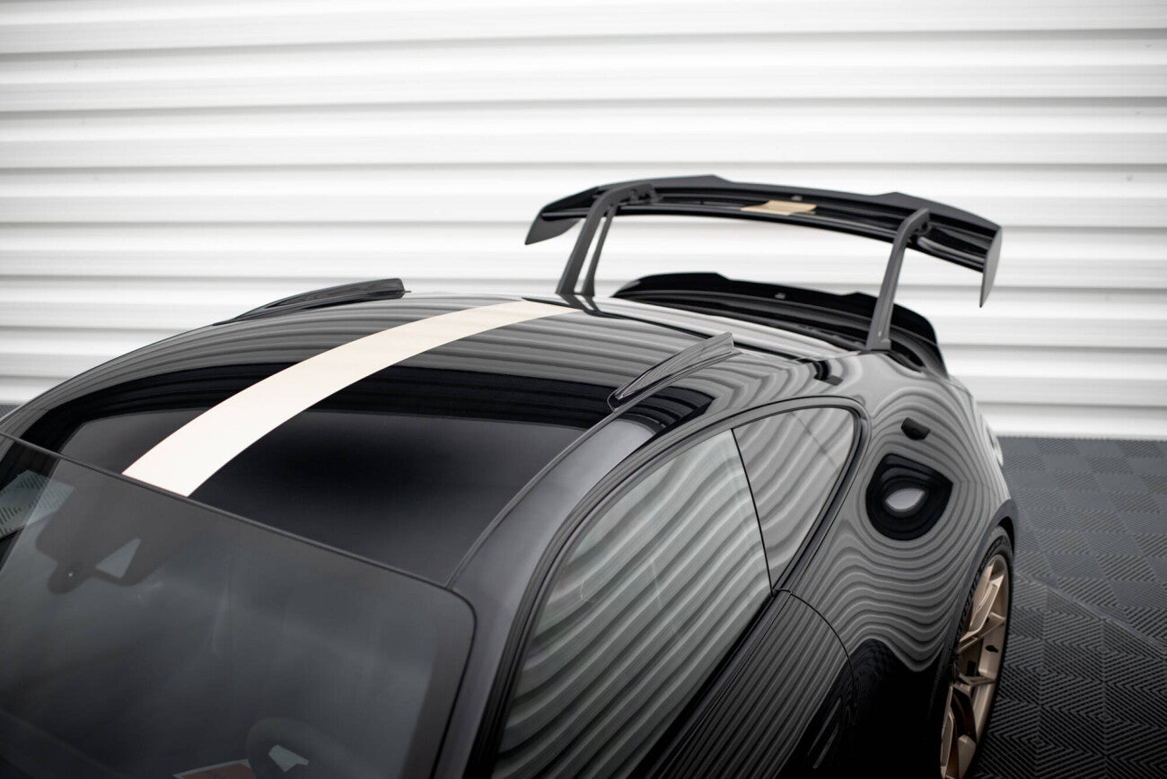 Maxton Design Kurze Dach Reling Spoiler für Porsche 911 992 GT3 schwarz Hochglanz