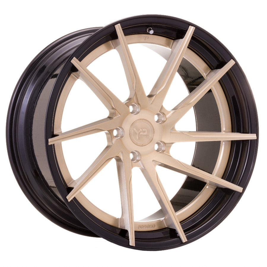 YIDO PERFORMANCE WHEELS | YP 3.2 Forged | Royal Gold/Gloss Black Lip ...