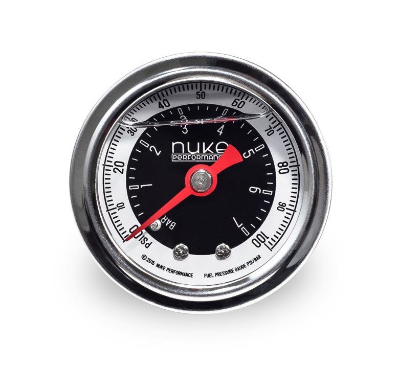 NUKE Performance fuel pressure gauge 7 BAR / 100 PSI 