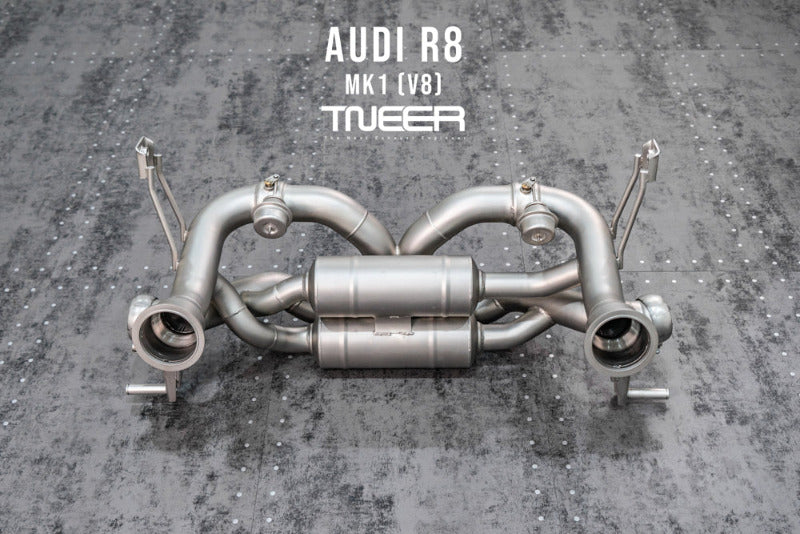TNEER flap exhaust system for the Audi R8 42 MK1 V8 