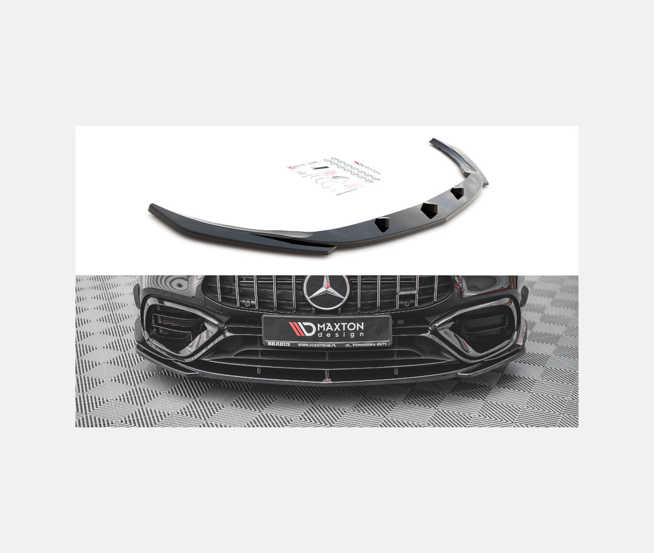 Lèvre de spoiler MAXTON DESIGN Cup V.1 pour Mercedes-AMG CLA 45 Aero C118 