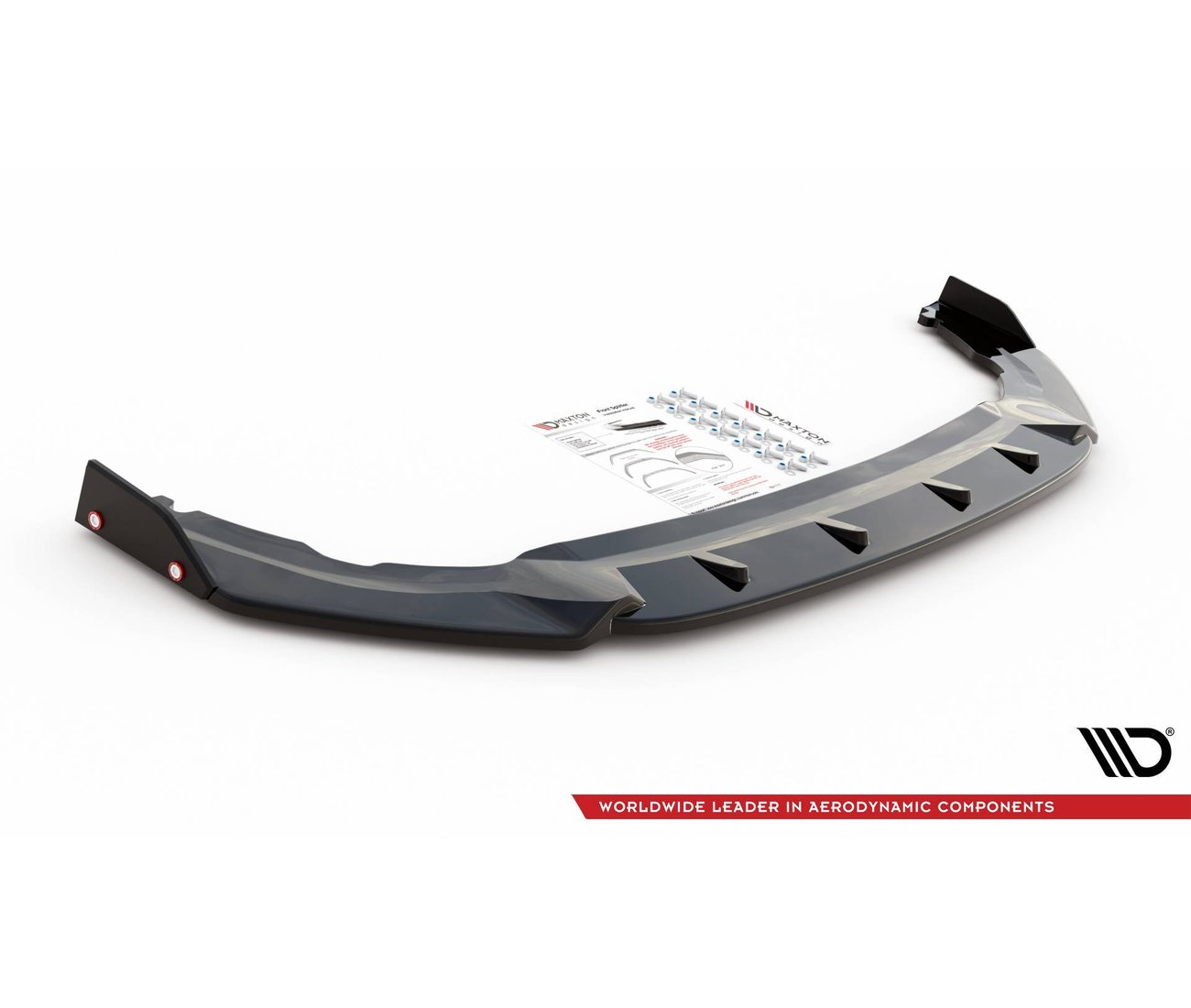 MAXTON DESIGN Cup Spoilerlippe Front Ansatz +Flaps V.1 für Volkswagen Golf 8 GTI Clubsport - Turbologic