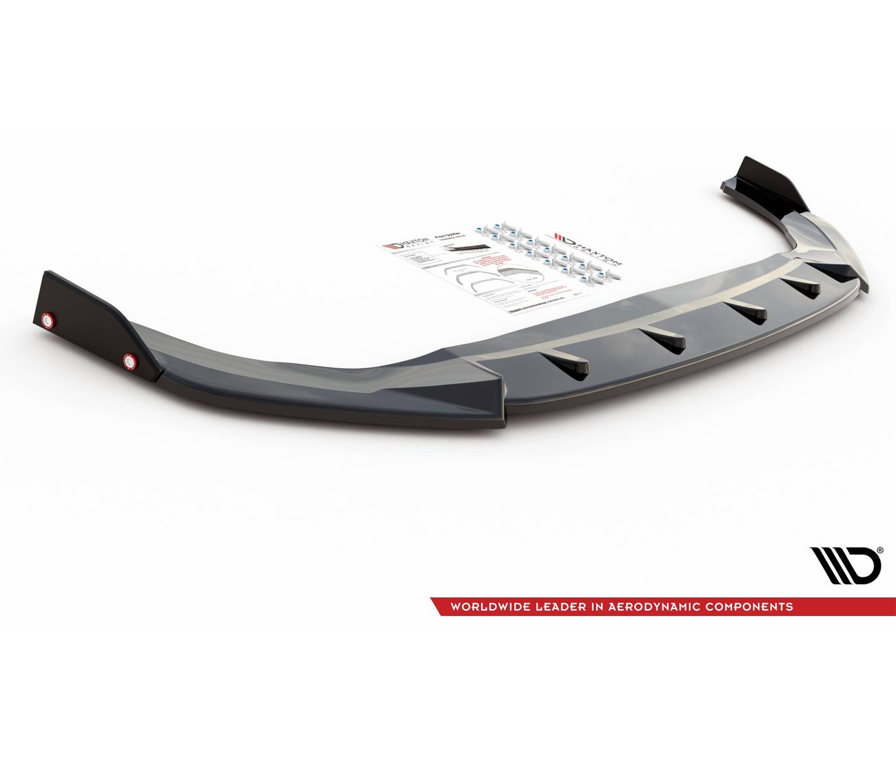 MAXTON DESIGN Cup Spoilerlippe Front Ansatz +Flaps V.3 für VW Golf 8 GTI - Turbologic