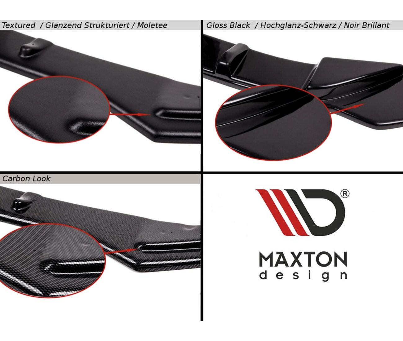 MAXTON DESIGN Cup Spoilerlippe V.1 Audi S3 / A3 S-Line 8Y