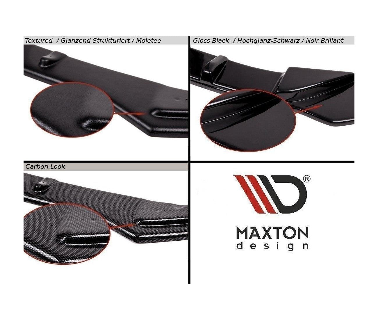 MAXTON DESIGN Cup Spoilerlippe V.1 Ford Fiesta Mk8 ST / ST-Line