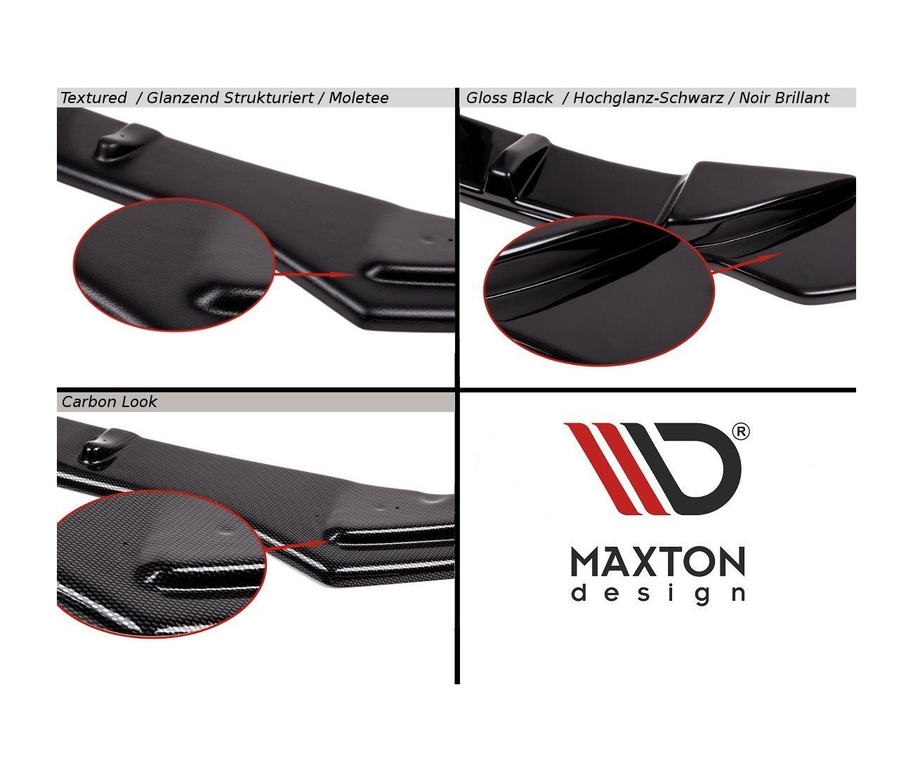 MAXTON DESIGN Cup spoiler lip V.3 BMW 1er F20/F21 M-Power 
