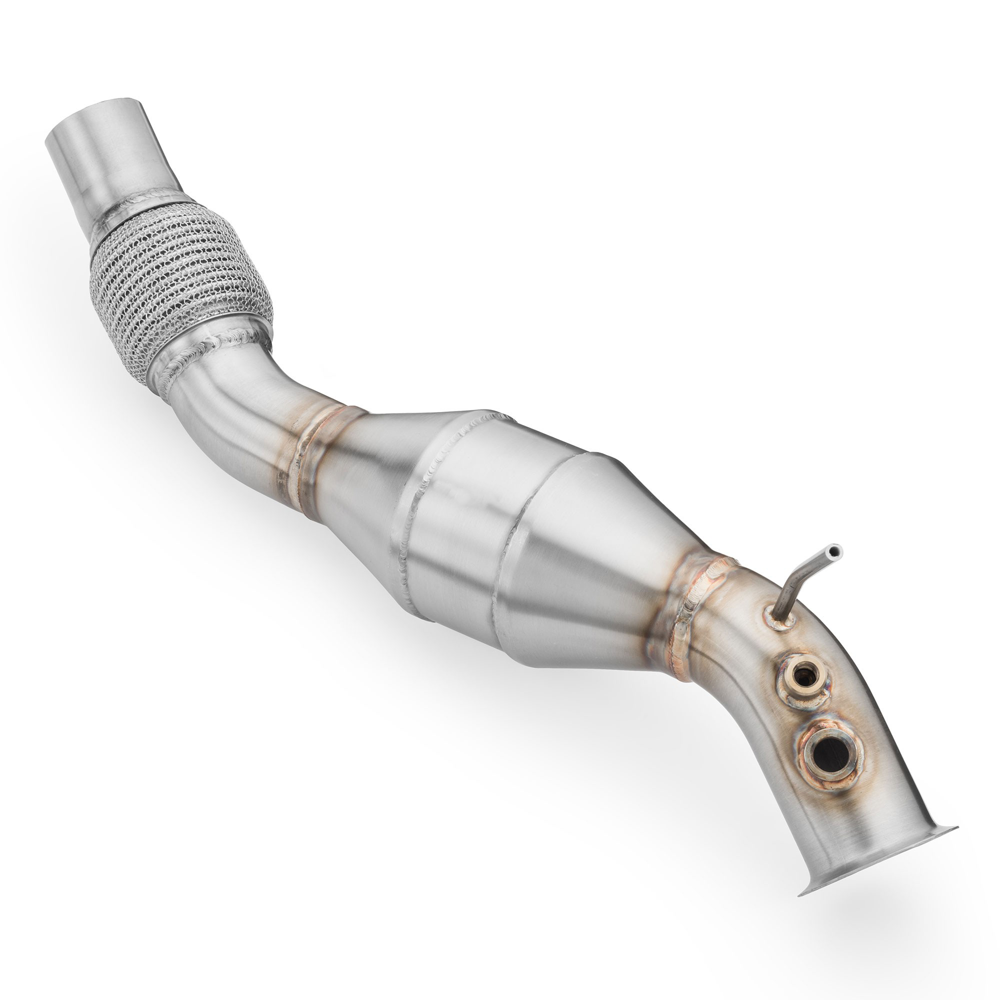 TURBOLOGIC Downpipe passend für BMW E90 E91 E92 E92 316D-320D N47 + SCHALLDÄMPFER