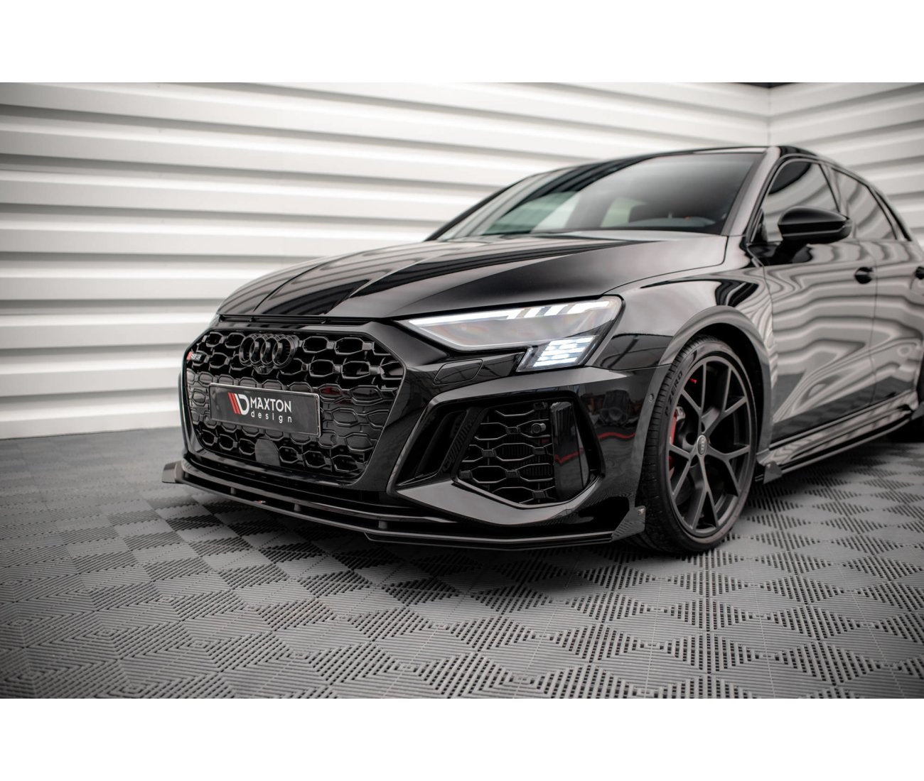 MAXTON DESIGN front flaps Audi RS3 Sportback 8Y black high gloss