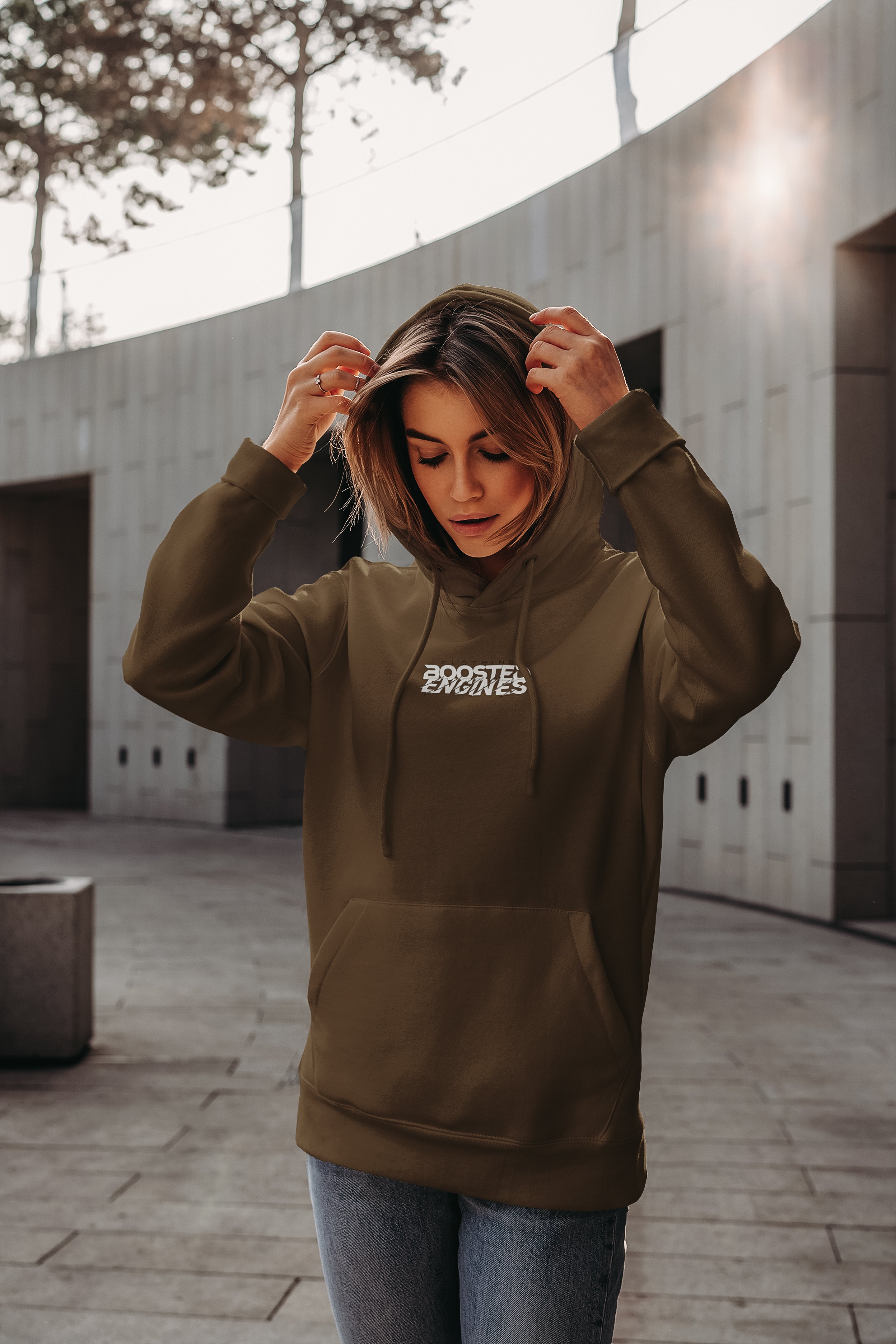 BOOSTED ENGINES ''BRAND LOGO'' WOMEN'S HOODIE 