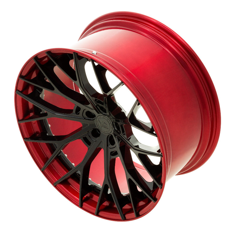 YIDO PERFORMANCE WHEELS | YP 8.2 FORGED | GLOSS BLACK/CANDY RED LIP - Turbologic