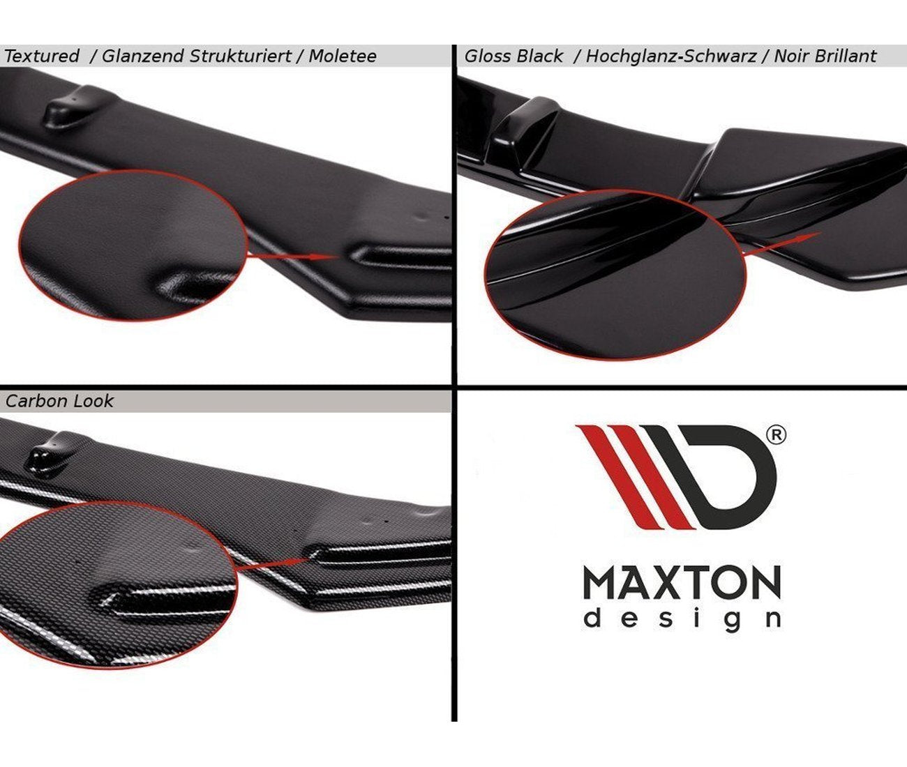 MAXTON DESIGN Mittlerer Cup Diffusor Heck Ansatz DTM Look für Hyundai I30 N Mk3 Hatchback - Turbologic