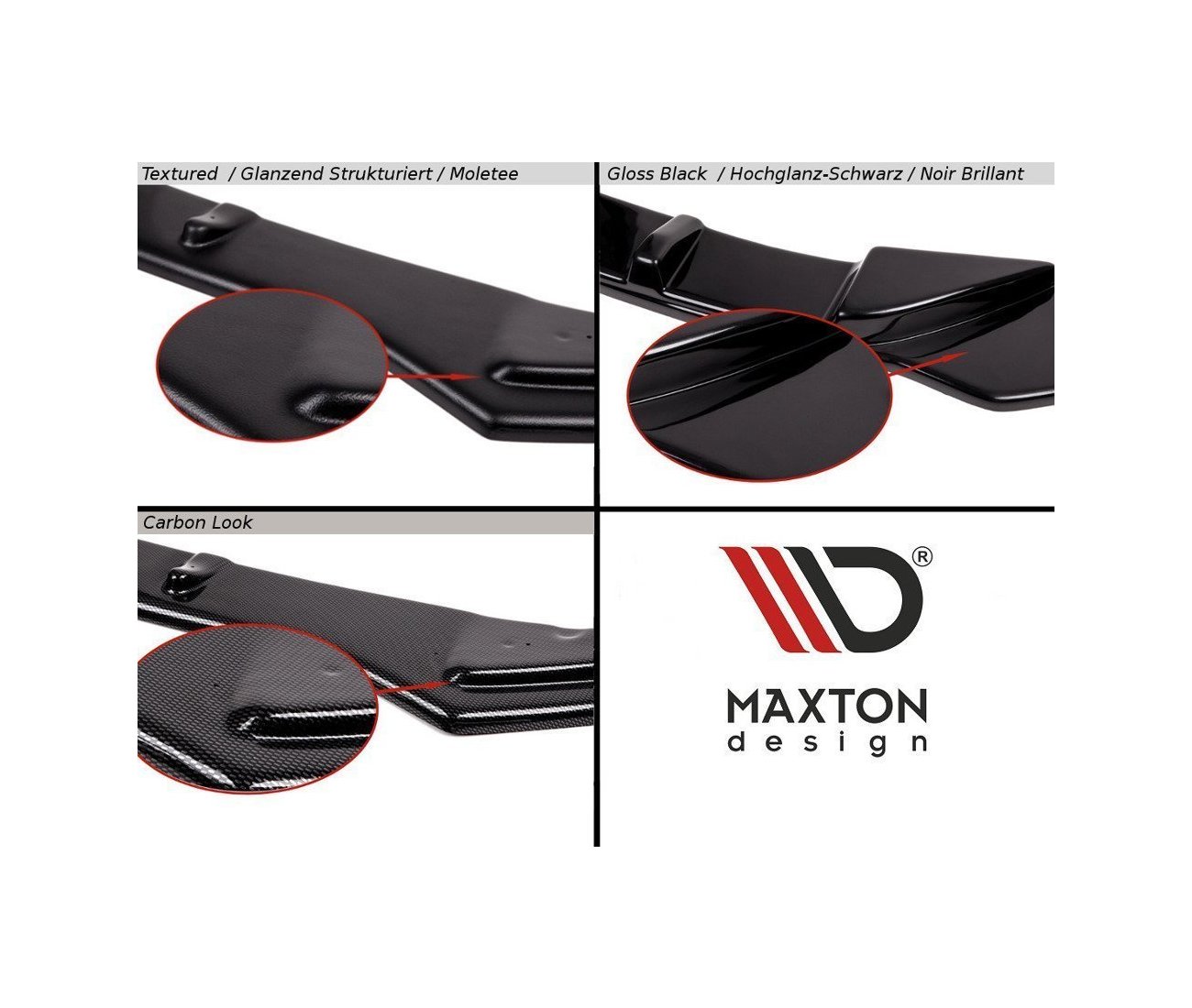 MAXTON DESIGN Mittlerer Cup Diffusor Audi S3 8Y