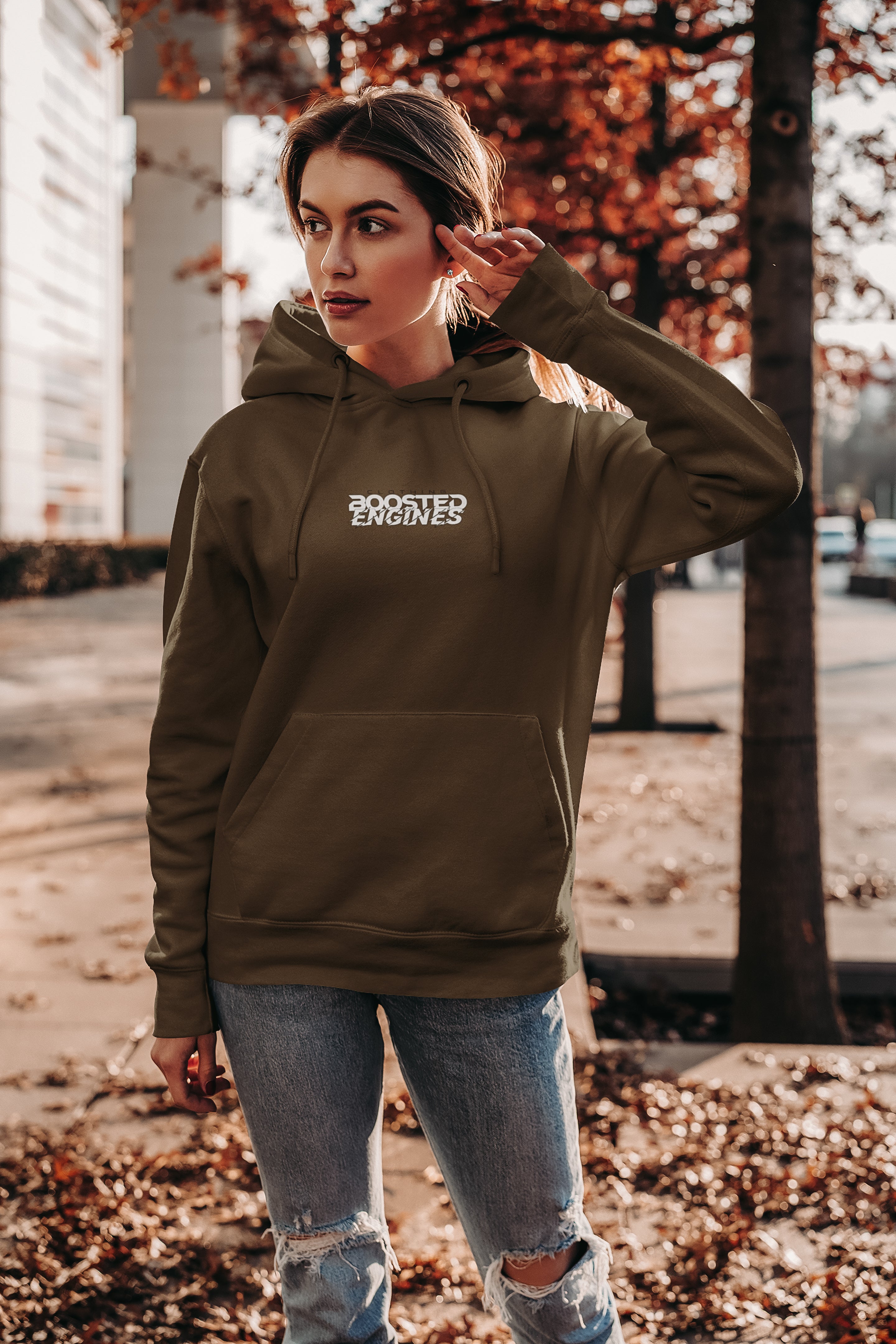 BOOSTED ENGINES ''BRAND LOGO'' WOMEN'S HOODIE 
