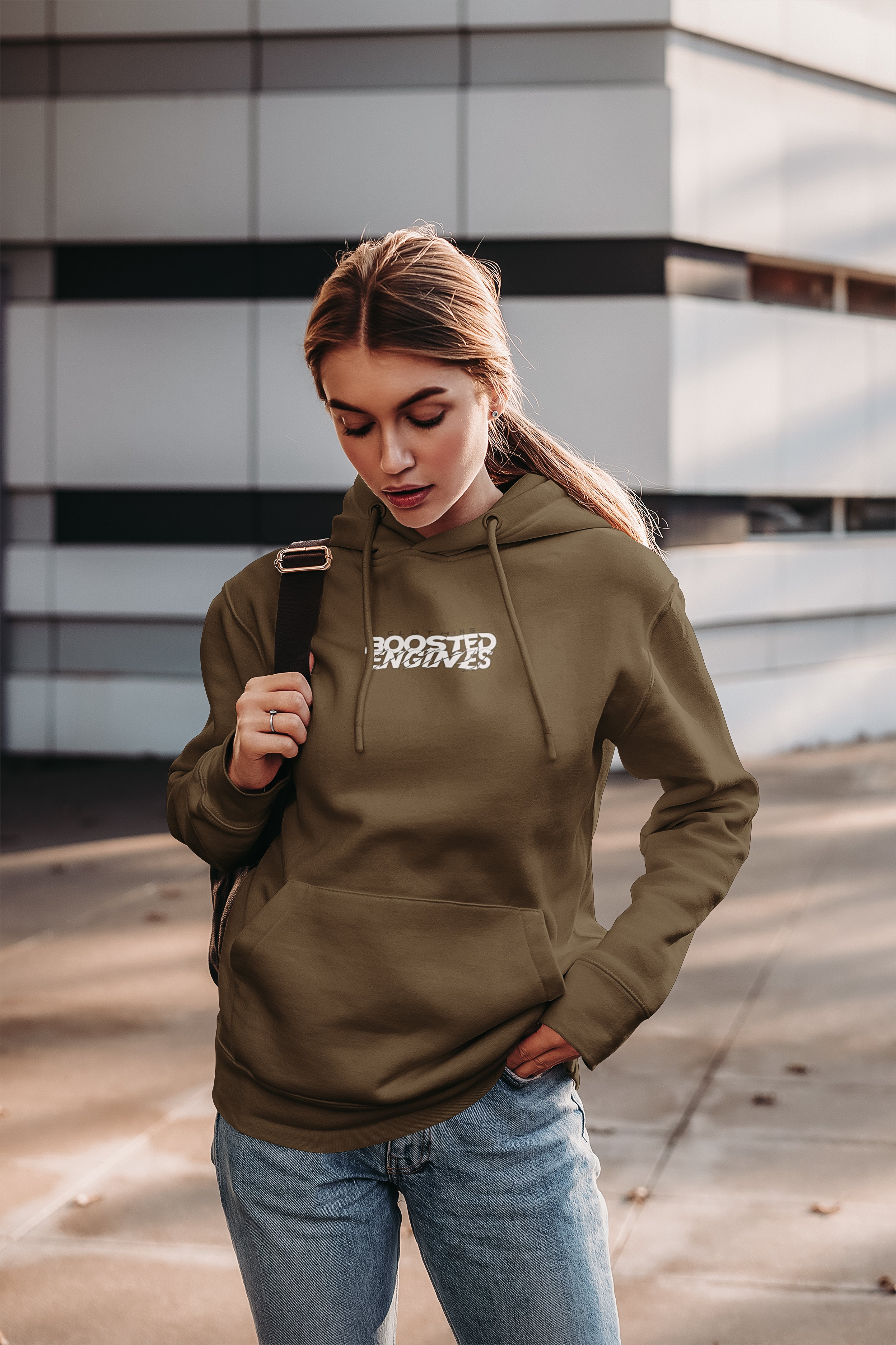 BOOSTED ENGINES ''BRAND LOGO'' WOMEN'S HOODIE 