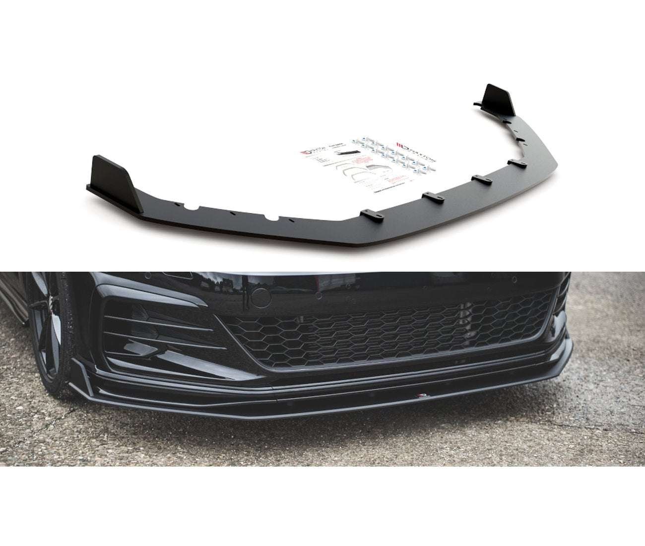 MAXTON DESIGN Robuste Racing Cup Spoilerlippe Front Ansatz für VW Golf 7 GTI TCR - Turbologic