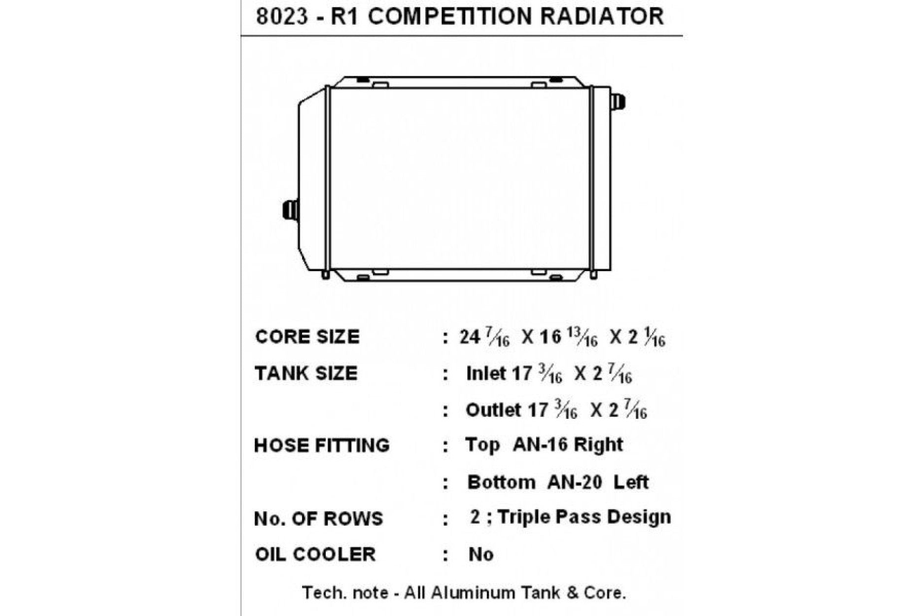 CSF Universal Wasserkühler Radiator